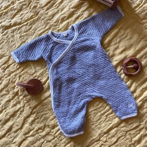 Burt's Bees quilted kimono onesie